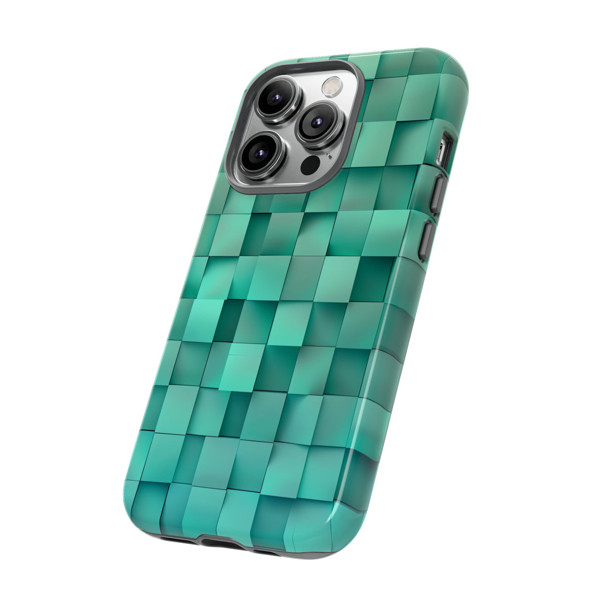 Teal Tranquility: Square Gradient - Protective Phone Case