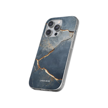 Jagged Vein Navy iPhone 14 Pro Case - Soft
