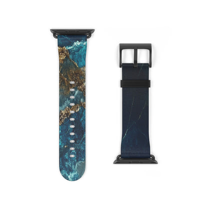 Golden Fracture Teal - Watch Band