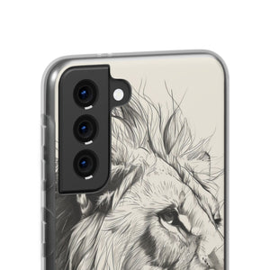 Majestic Linework Lion | Flexible Phone Case for Samsung Galaxy