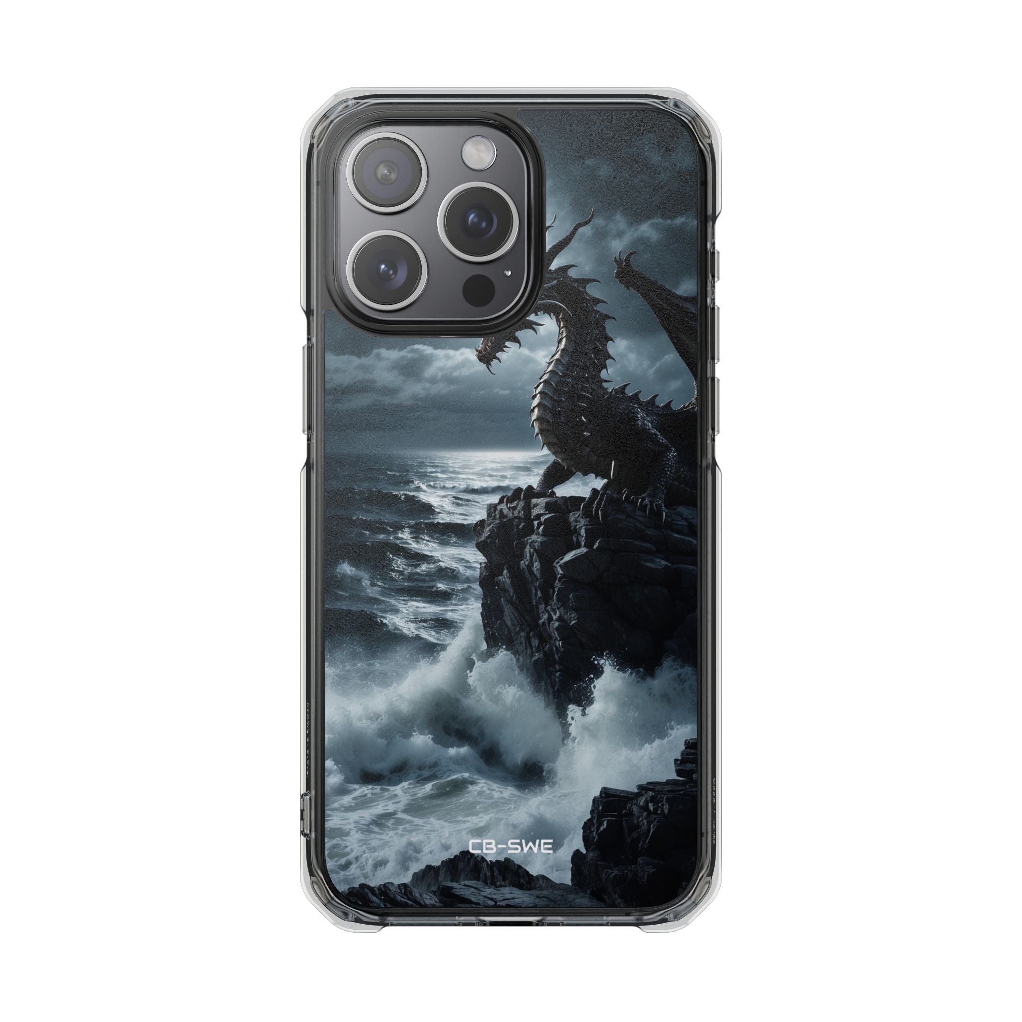 Dragon Roars Against Sea iPhone Case - Impact