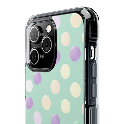 Pastel Polka Dots - Clear Impact iPhone 14 Phone Case