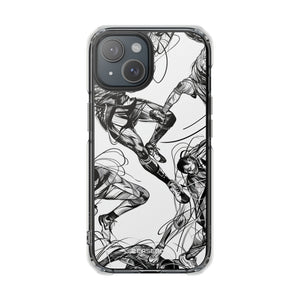 Dynamic Athletic Surrealism - Phone Case for iPhone (Clear Impact - Magnetic)