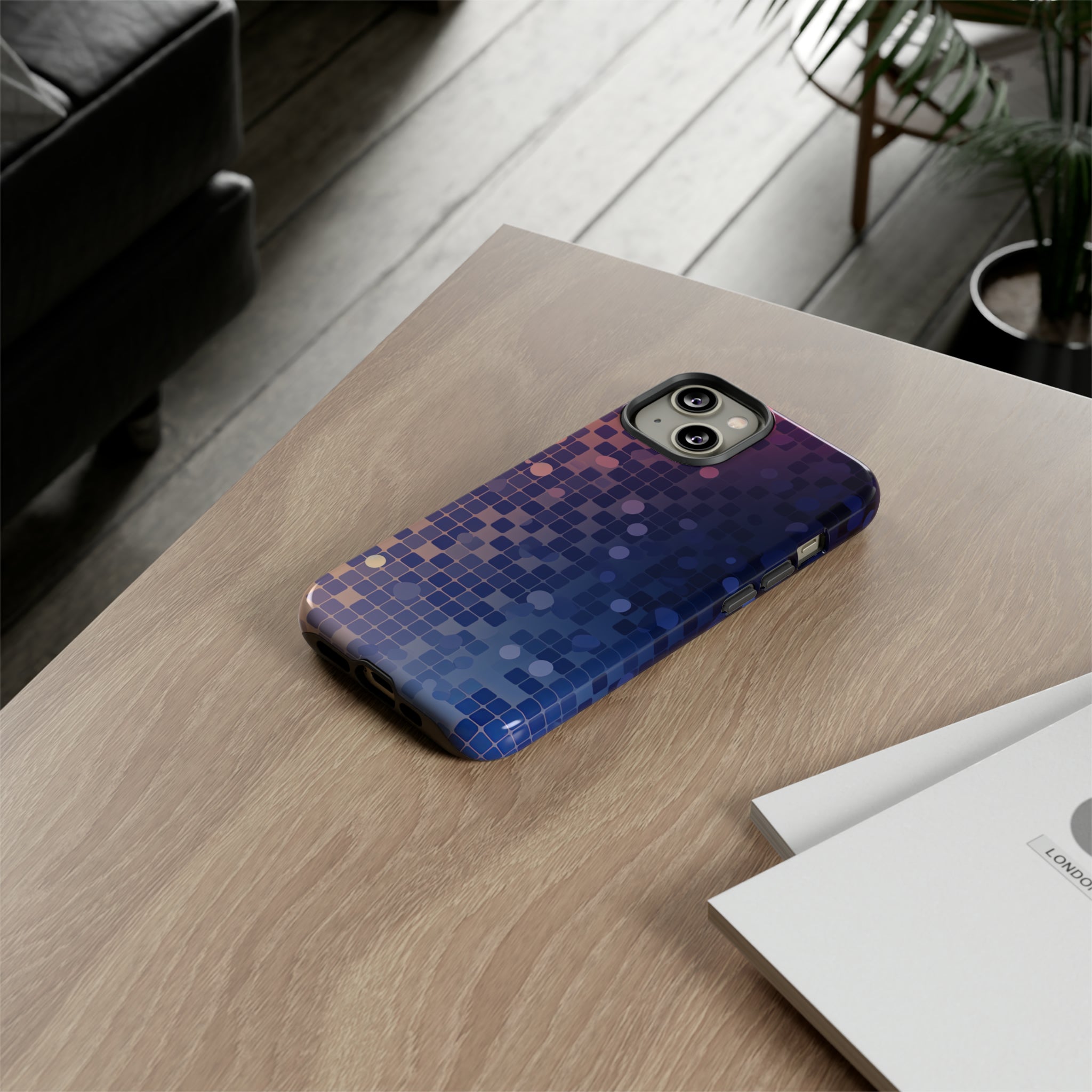 Azure Square: Blue Gradient - Protective Phone Case