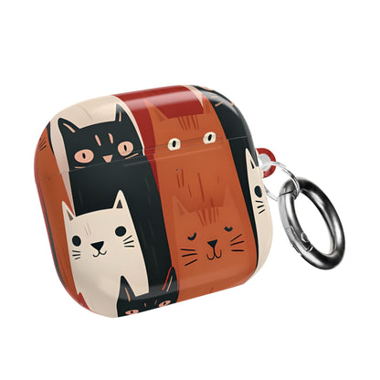 Cat Columns Orange - AirPods Case