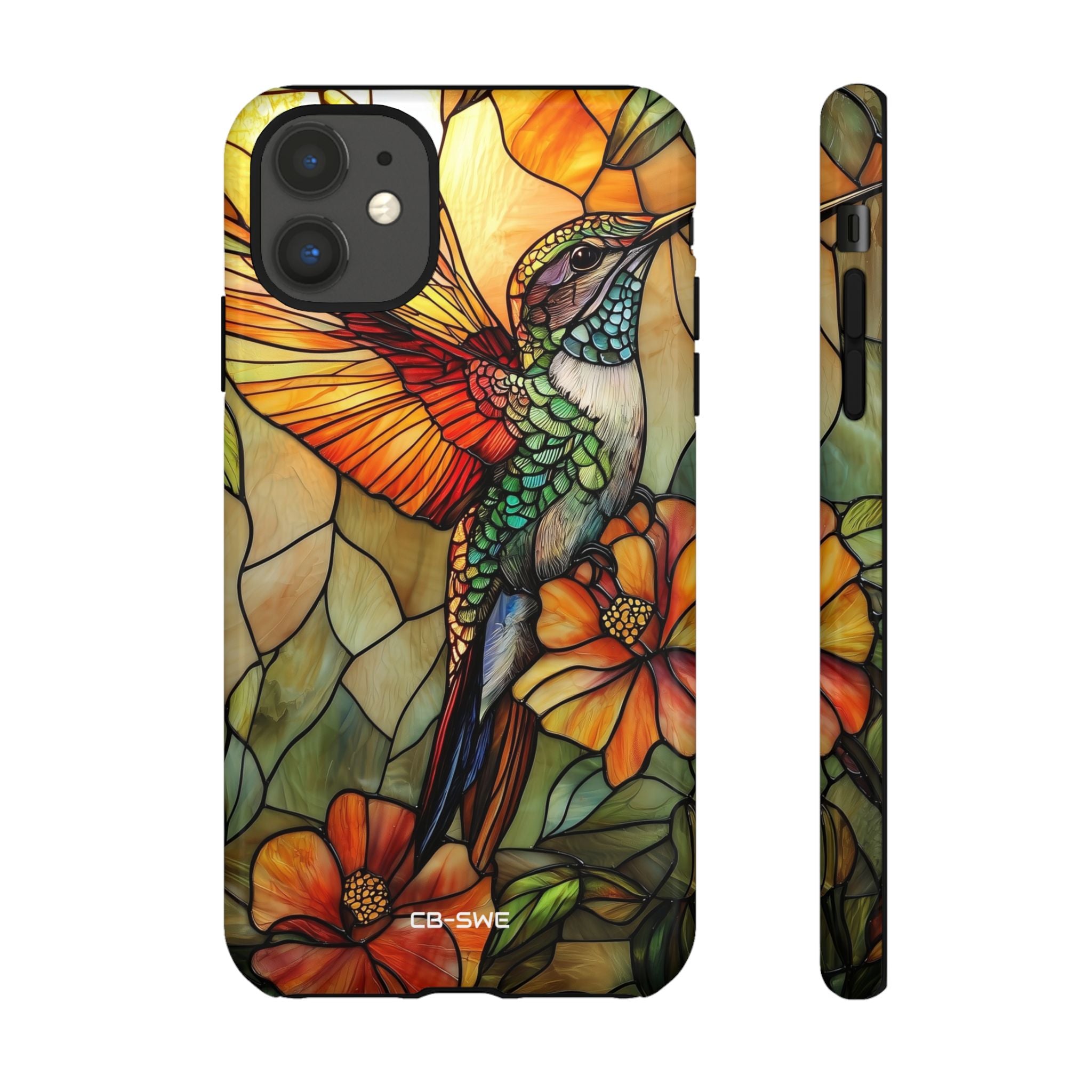 Hummingbird Dances Among Flowers - iPhone Case