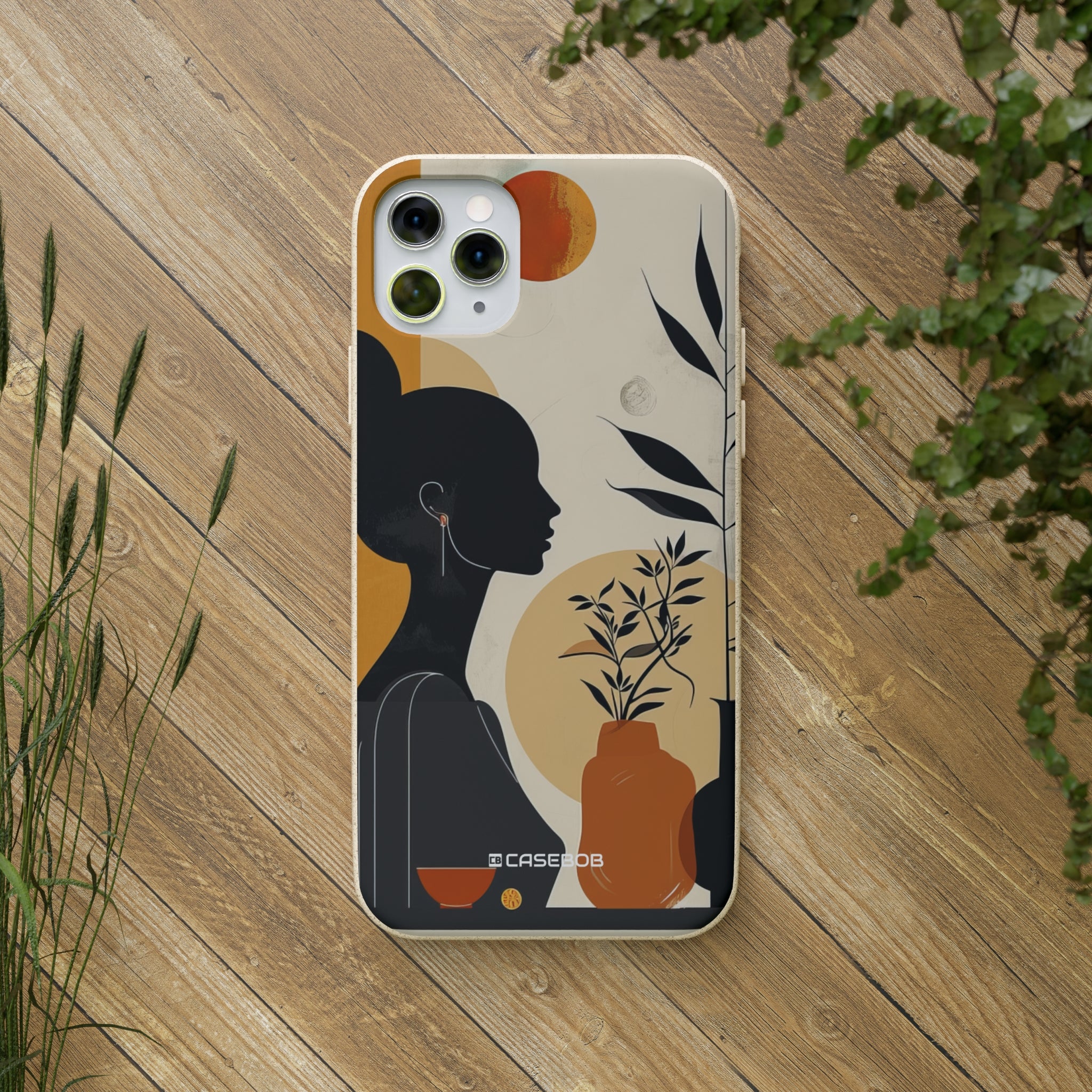 Modern Silhouette Tranquility | Biodegradable Phone Case