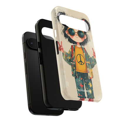 Peace Pigtails Google Pixel 9 Case - Tough