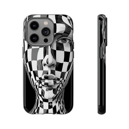 Checkered Face iPhone 14 Pro Case - Tough