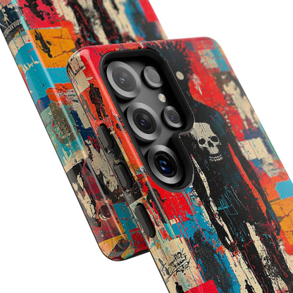 Spiky Skull Silhouette Samsung S25 Ultra Case - Tough