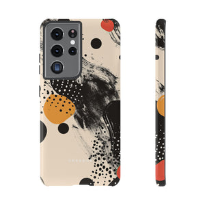 Black Dot Elegance - Protective Phone Case