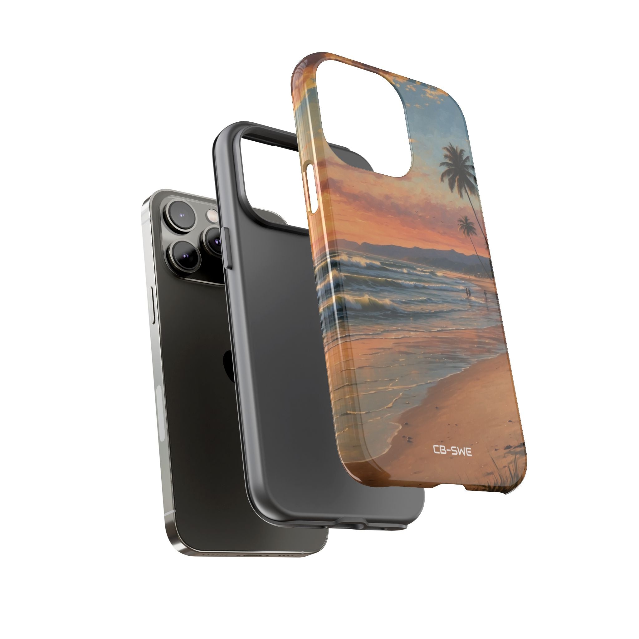 Golden Waves Embrace - iPhone Case