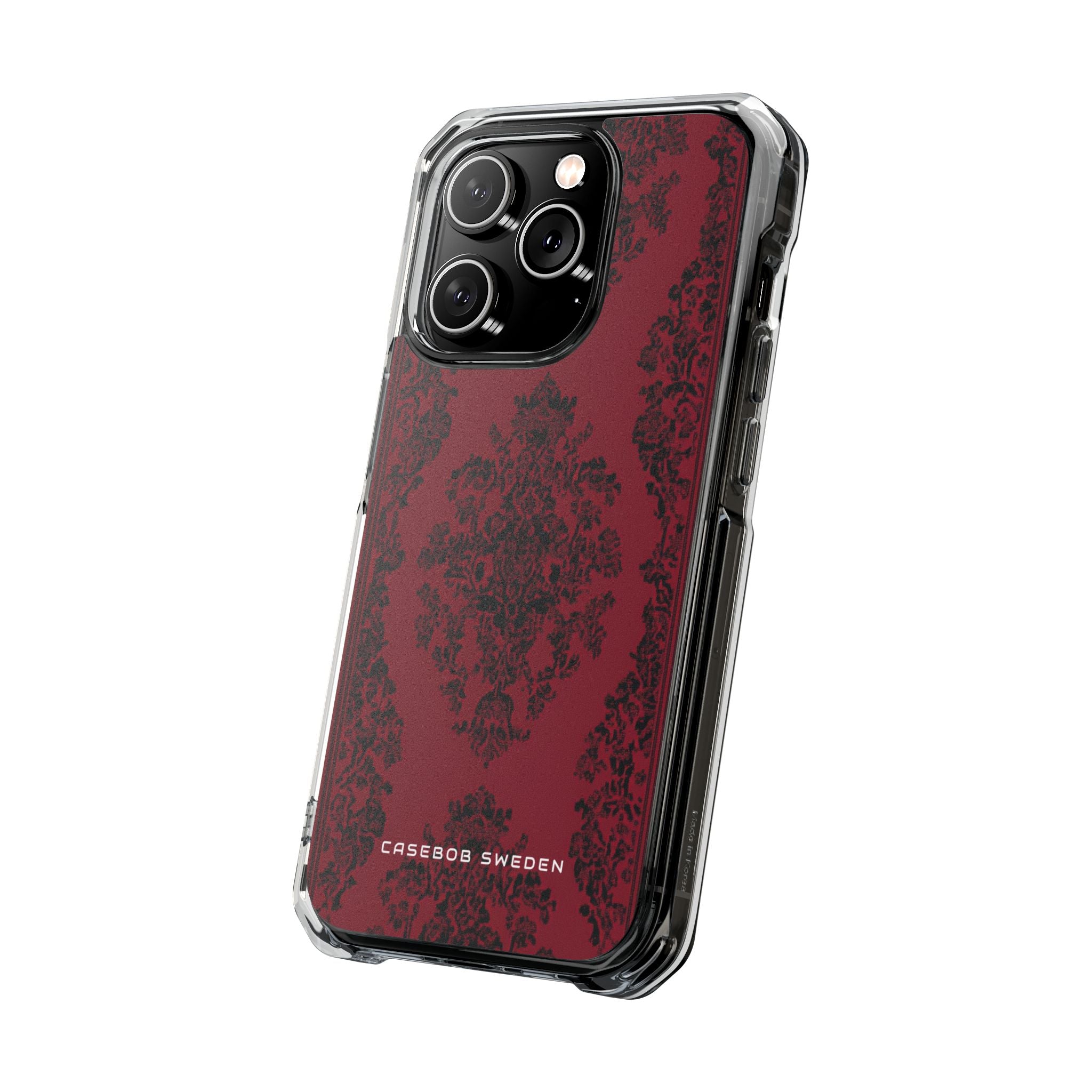 Gothic Crimson Elegance iPhone 14 - Clear Impact Phone Case