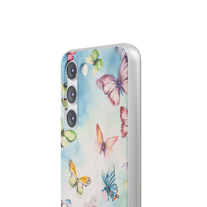 Watercolor Butterfly Bliss - Flexi Samsung S23 Phone Case