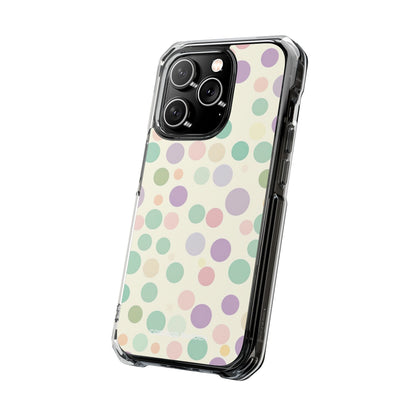 Playful Pastel Polka Dots - Clear Impact iPhone 14 Phone Case