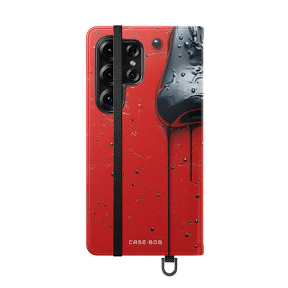 Glossy Black Face - Samsung S25 Ultra Case - Wallet