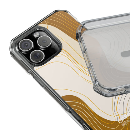 Golden Flow Lines iPhone 16 - Impact Clear+