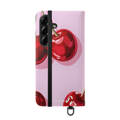 Glossy Cherry Glow - Samsung S25 Case - Wallet
