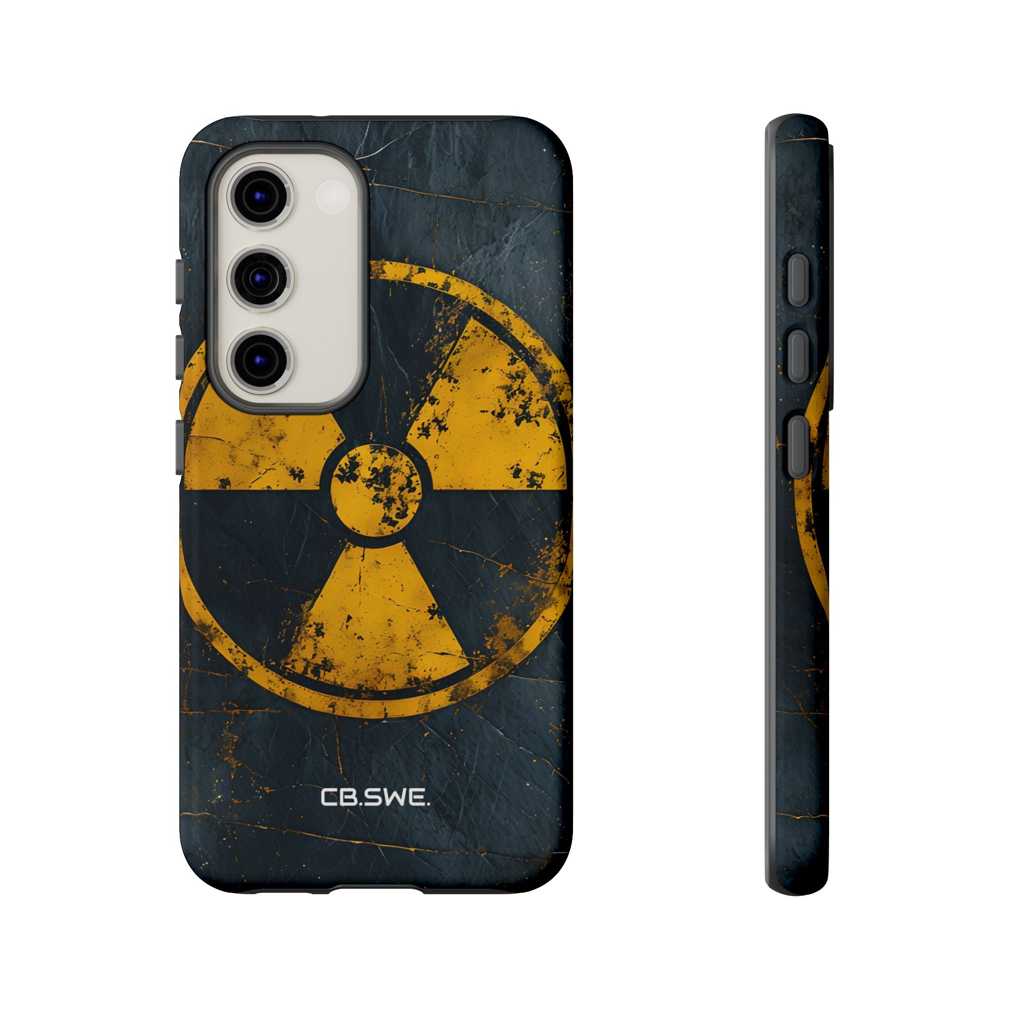 Distressed Radioactive Warning Symbol Samsung S23 - Tough