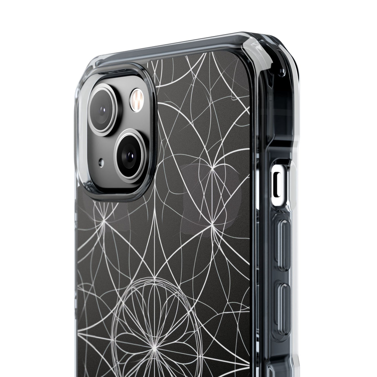 Symmetrische Eleganz – Handyhülle für iPhone (Clear Impact – Magnetisch)