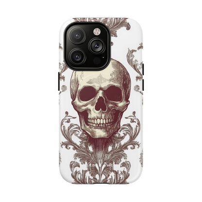 Gothic Skulls and Ornate Foliage iPhone 14 | Tough+ Phone Case