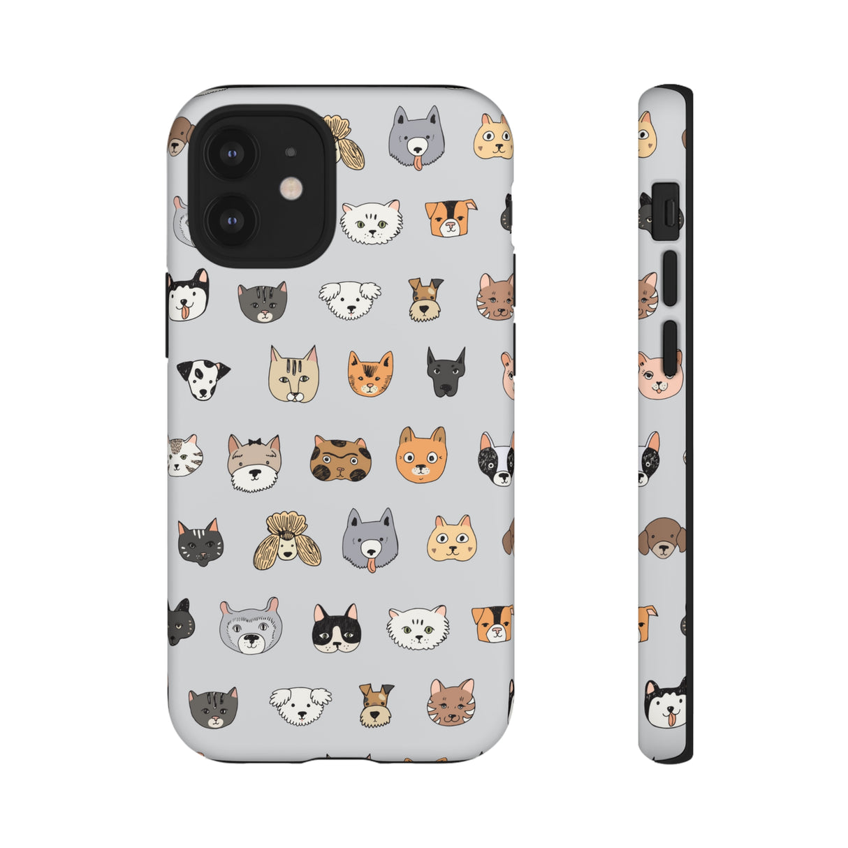 Cats n Dogs Pattern iPhone Case (Protective) iPhone 12 Mini Matte Phone Case