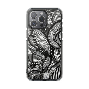 Organic Whirl - Phone Case for iPhone (Clear Impact - Magnetic)