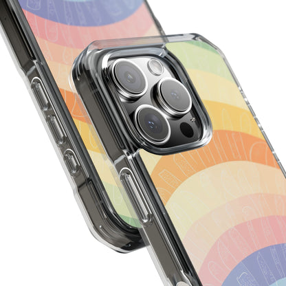 Pastel Rainbow Bands iPhone 16 Pro Case - Impact