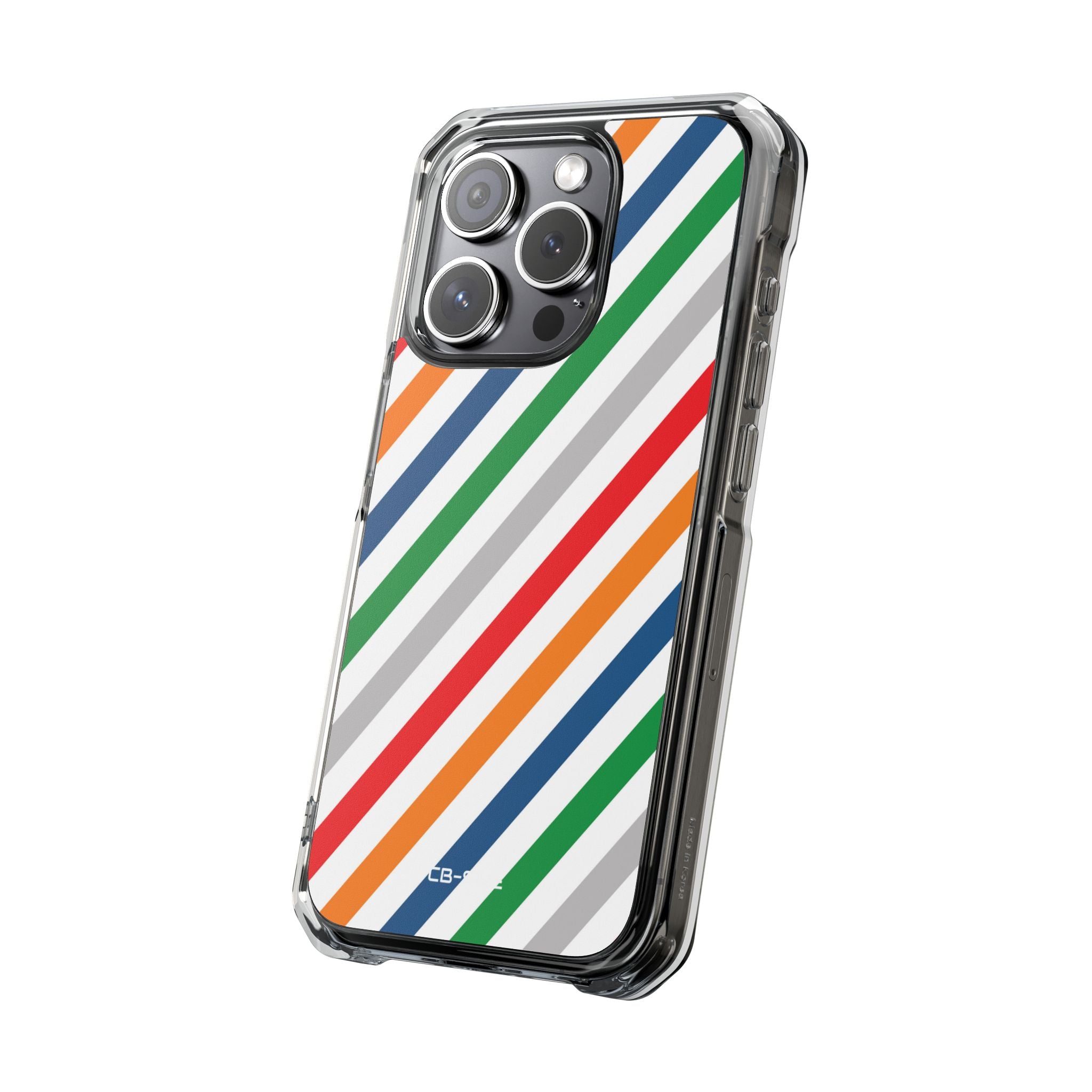 Vibrant Geometric Stripes iPhone Case - Impact