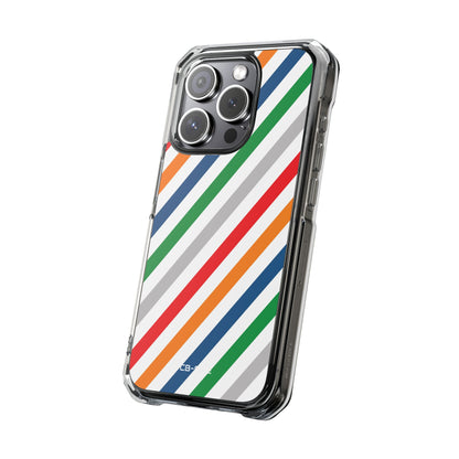 Vibrant Geometric Stripes iPhone Case - Impact