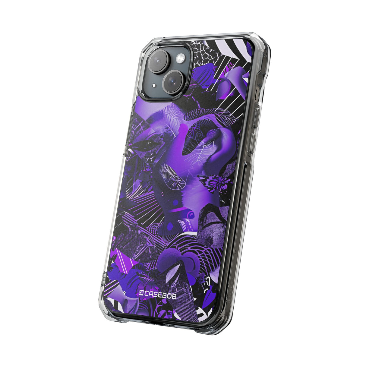 Ultra Violet Design | Handyhülle für iPhone (Clear Impact Case – magnetisch) 