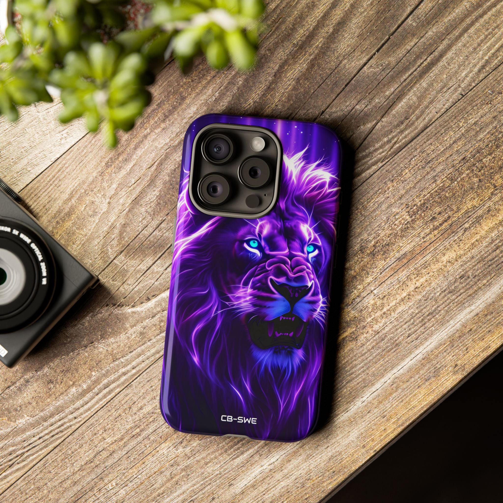 Neon Lion Majesty - iPhone Case