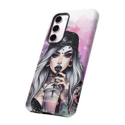 Silver Sip Nebula Samsung S23 Plus Case - Tough