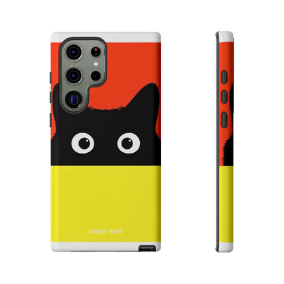 Peekaboo Cat Crimson Samsung S23 Ultra Case - Tough