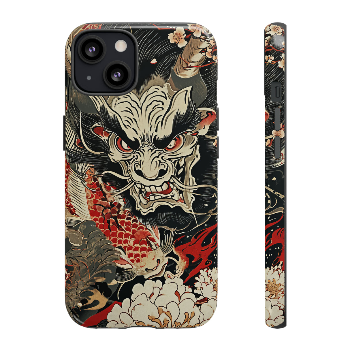 Oni & Sacred Symbols Fusion - Protective Phone Case