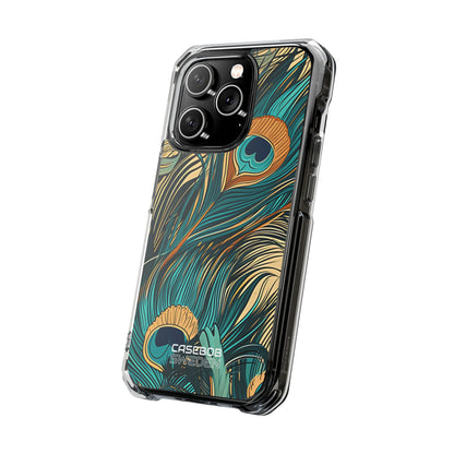 Peacock Feather Whirl iPhone 14 - Impact Clear+
