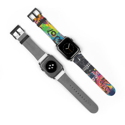 Neon Skull Burst - Watch Band