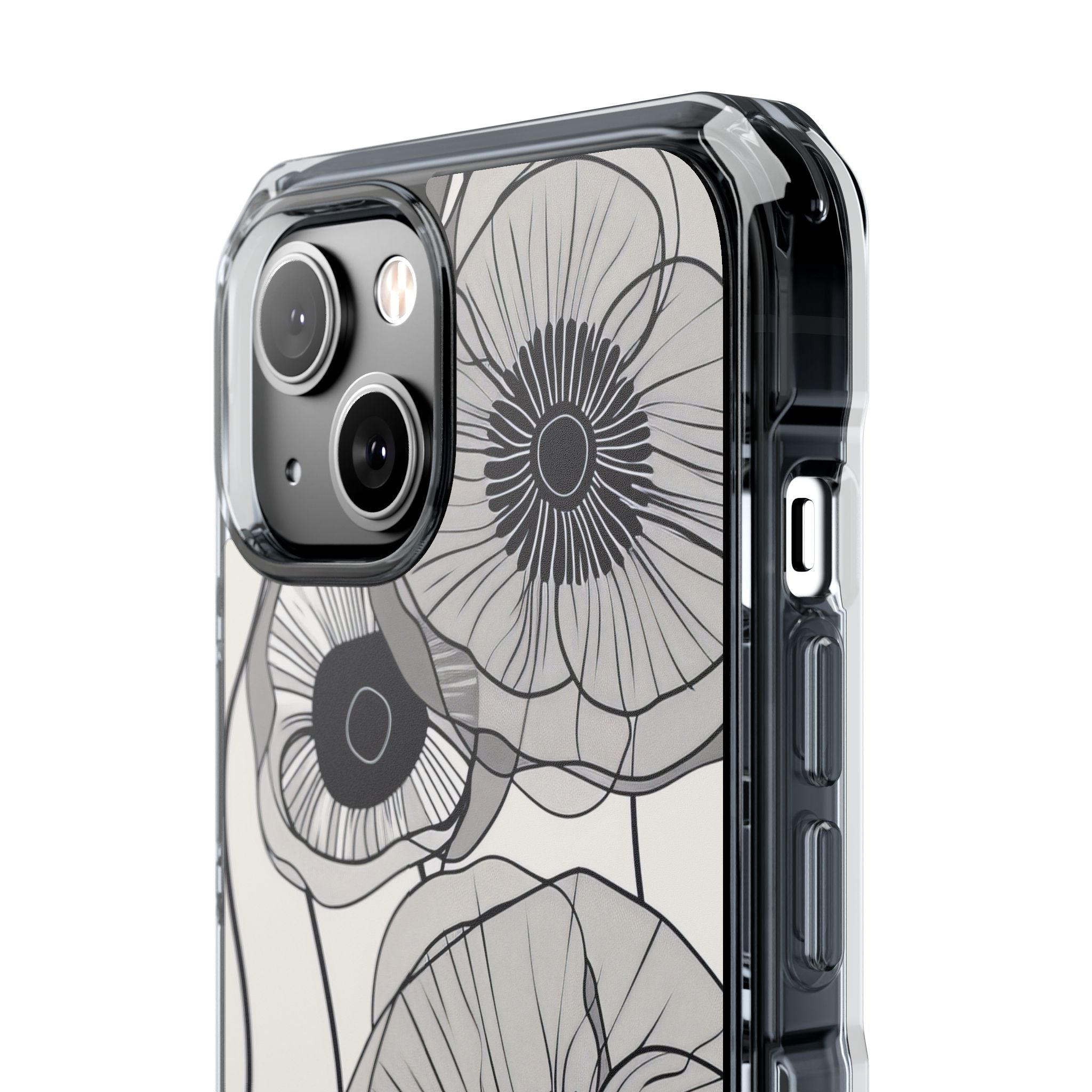 Modern Minimalist Flowers iPhone 14 - Clear Impact Phone Case