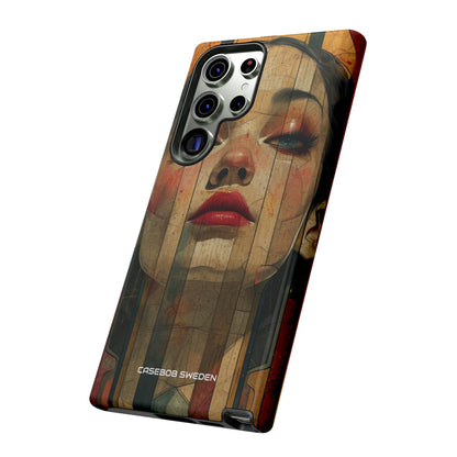 Bold Art Deco Portrait - Tough Samsung S23 Phone Case