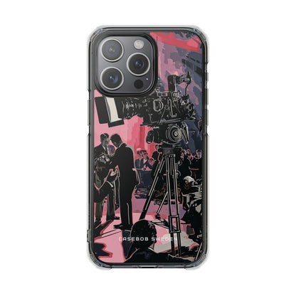 Retro Cinematic Spotlight iPhone 15 - Clear Impact Phone Case