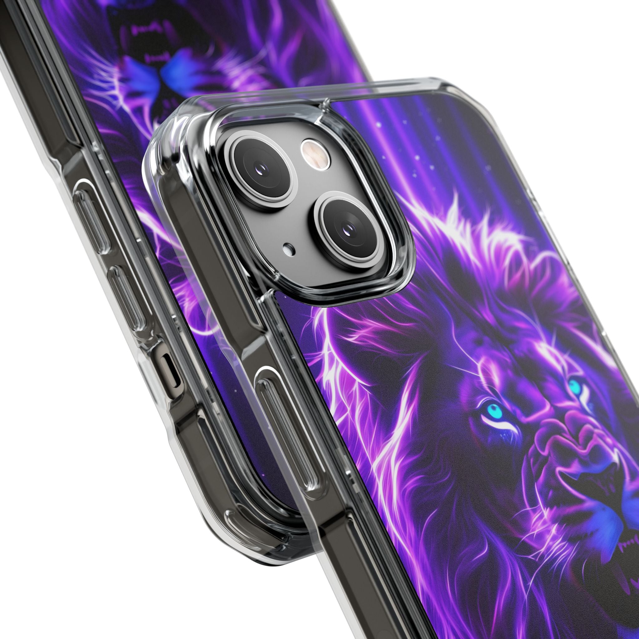 Neon Lion Majesty iPhone Case - Impact