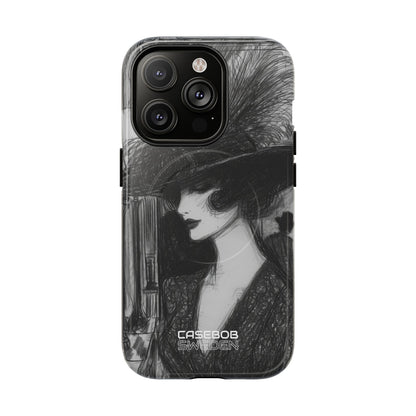 Vintage Feather Elegance iPhone 14 - Tough+