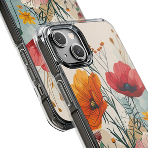 Blooming Whimsy – Handyhülle für iPhone (Clear Impact – Magnetisch) 