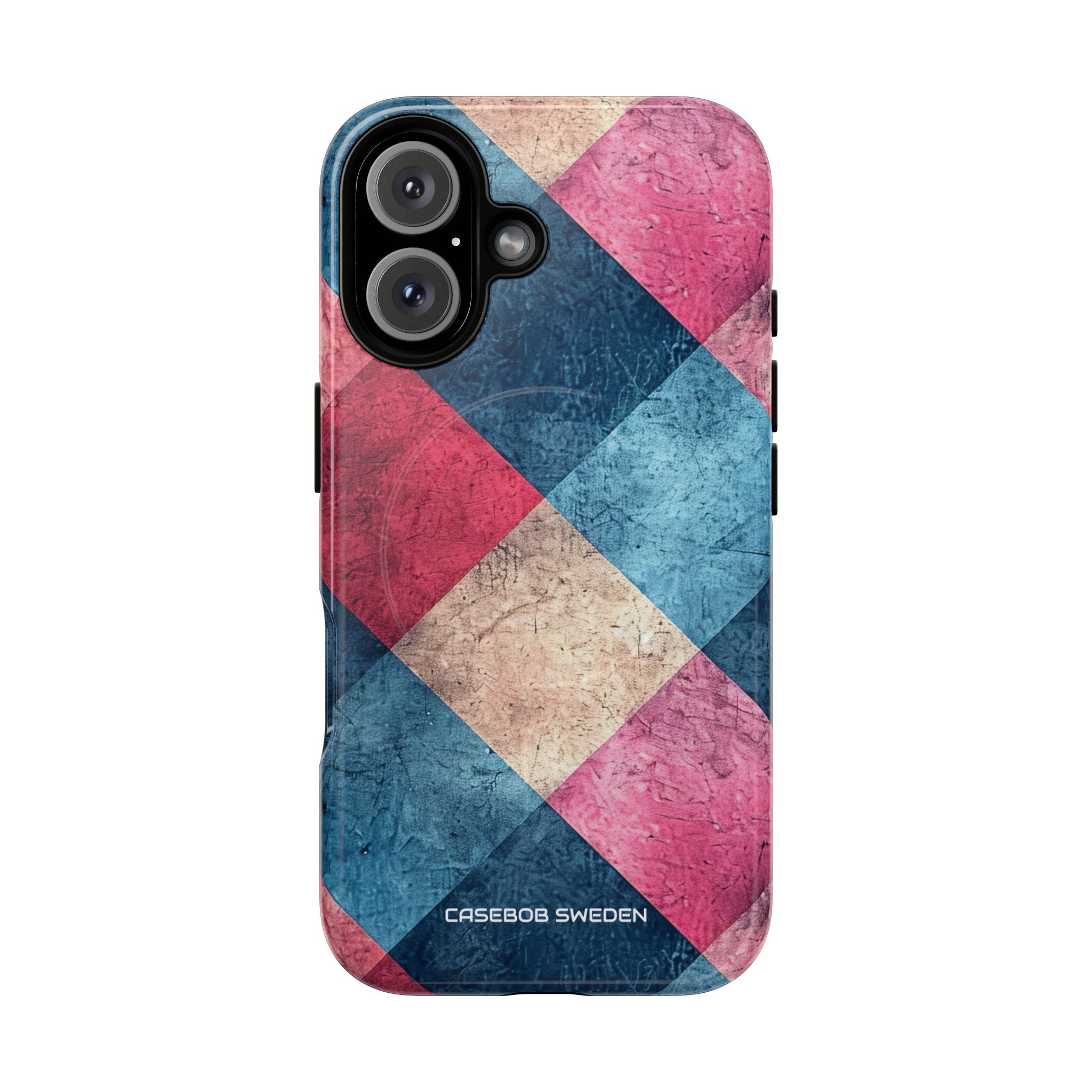 Bold Geometric Squares - Tough + MagSafe® iPhone 16 Phone Case