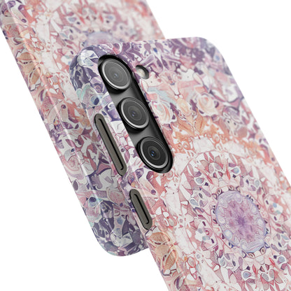 Purple Pink Mandala - Slim Samsung S23 Phone Case