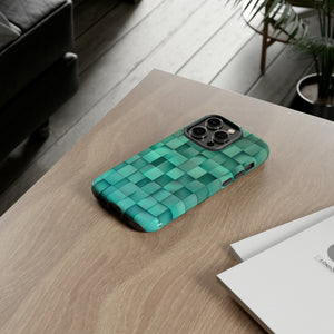 Teal Tranquility: Square Gradient - Protective Phone Case