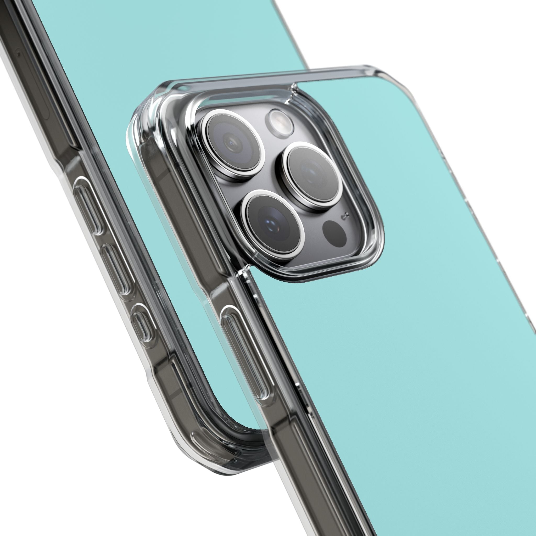 Pale Turquoise - Clear Impact Case for iPhone