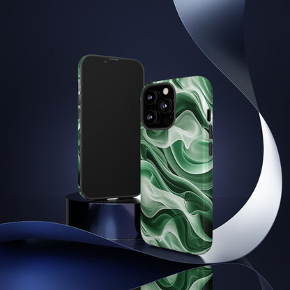 Verdant Wave Elegance - Protective Phone Case