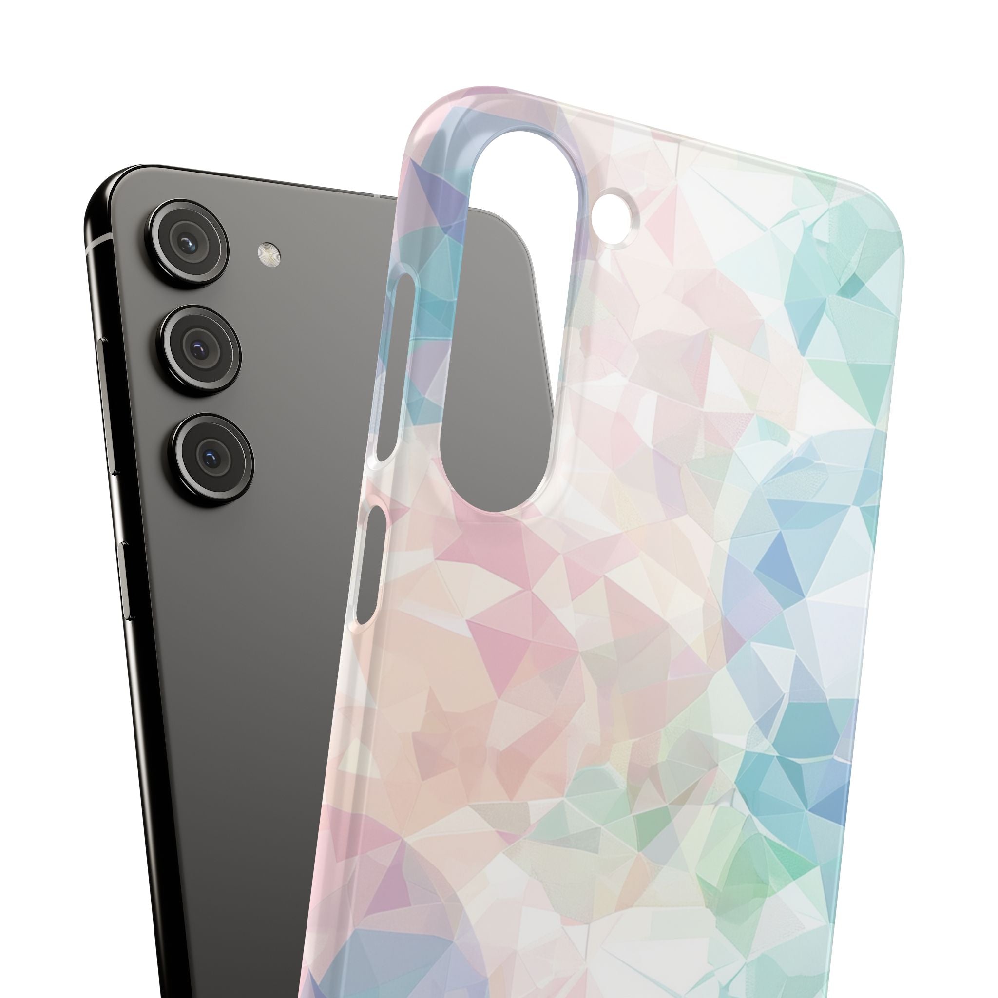 Pastel Geometry Background - Slim Samsung S23 Phone Case