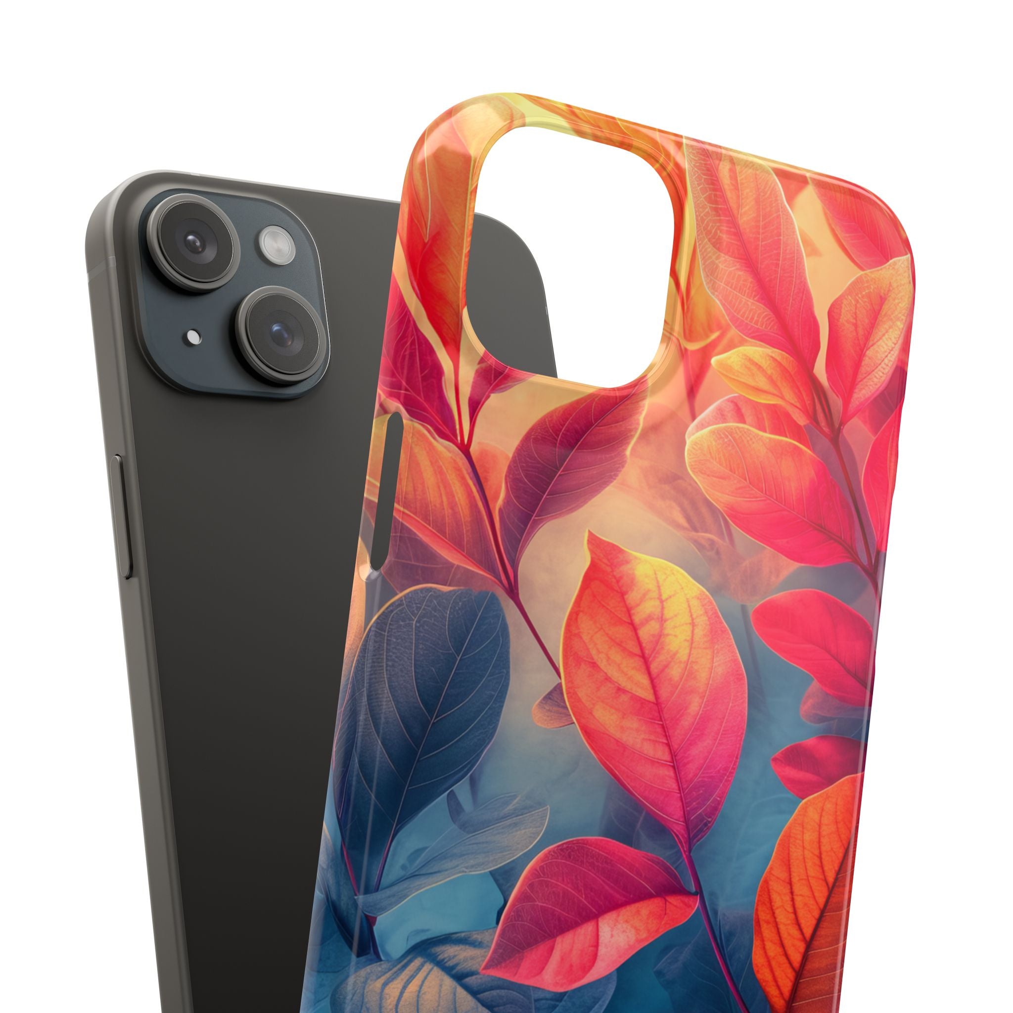 Red Blue Nature - Slim iPhone 15 Phone Case